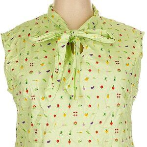 Retrolicious Tie-Nick Shirt in Vegetables
